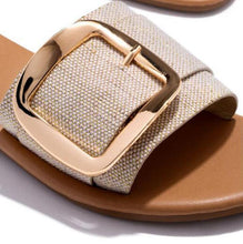 将图片加载到图库查看器,Luxury Summer Leopard Design Women's Slippers Shoes Summer Flat Woman Fashion Buckle Peep Toe Flat Shoes Adjustable Buckle Strap Casual Comfort Footbed Slides Sandals For Indoor And Outdoor Beach