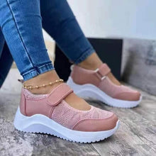将图片加载到图库查看器,Luxury Summer Red Womens Sneakers Casual Sport Shoes Breathable Mesh Platform Vulcanize Shoes Non Slip Breathable Comfortable Women's Casual Flats Shoes