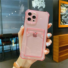Load image into Gallery viewer, Luxury Wallet Card Pocket Holder Case for IPhone 13 14 Pro Max 12 Mini Minimal IPhone Design Case Slim Fit Thin Protective Soft Shock-Absorbing Wallet Case