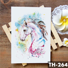 Load image into Gallery viewer, Luxury Waterproof Wolf Fox Temporary Watercolor Tattoo Sticker Modern 3D Animals Tattoos