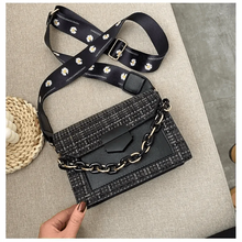 Load image into Gallery viewer, Luxury Wide Strap Shoulder Bags for Women And Girls Designer Lady Handbags and Purses Fashionable Chain Messenger Crossbody Bags