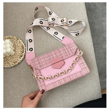Load image into Gallery viewer, Luxury Wide Strap Shoulder Bags for Women And Girls Designer Lady Handbags and Purses Fashionable Chain Messenger Crossbody Bags