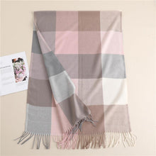 将图片加载到图库查看器,Winter Long Plaid Headwear Scarf Warm Shawls Cashmere Female Scarfs Scarves Lady Tassel Shawl Wraps For Women