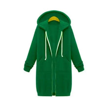 将图片加载到图库查看器,Luxury Women's Autumn Winter Thickening Hoodies Leisure Loose Hooded Jackets Pockets Plus Size Sweatshirt Sports Dresses Outwear Women's Hooded Flannel Jacket Casual Fleece Windbreaker Hoodie