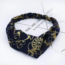Load image into Gallery viewer, Luxury Women's Headband Vintage Cross Knot Elastic Hair Bands Soft Solid Hairband Girls Hair Accessories Floral Turban Bandanas Head Wrap