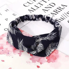 Load image into Gallery viewer, Luxury Women's Headband Vintage Cross Knot Elastic Hair Bands Soft Solid Hairband Girls Hair Accessories Floral Turban Bandanas Head Wrap