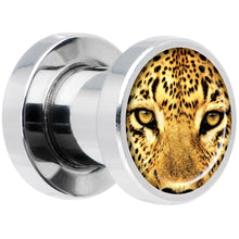 Load image into Gallery viewer, Full Color Leopard Eyes Steel Screw Fit Plug Set 2G