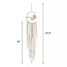 Load image into Gallery viewer, Macrame Woven Wall Hanging Boho Tapestry Moon Star Dreamcatcher Home Decor