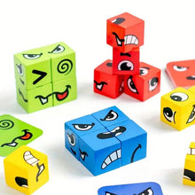 Load image into Gallery viewer, Magic Face-Changing Wooden Cube Building Blocks Set