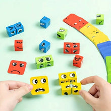 Load image into Gallery viewer, Magic Face-Changing Wooden Cube Building Blocks Set