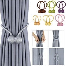 Load image into Gallery viewer, Magnetic Curtain Buckle Holder Tieback Window Accessories Curtain Decorative Curtain Tiebacks Magnetic Curtain Tiebacks European Style Decorative Curtain Drape Tie With Strong Magnetic For Home And Office Decoration