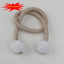 将图片加载到图库查看器,Magnetic Curtain Clip Room Accessories Pearl Ball Curtains Holder Tieback Home Decor Hanging Ball Buckle Tie Back Curtain Tiebacks Pearl Ball Home Curtain Buckle The Most Convenient Tie Backs Weave Clips Rope Straps Holder