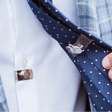 Load image into Gallery viewer, Magnetic Invisible Tie Clip Automatically Fixed Stainless Steel Metal Shirt Tie Clips Magnetic Fixed Tie Stay Clips Stainless Steel Metal Shirt Tie Clips Gifts For Father’s Day Valentine's Creative Jewelry For Men Accessories Gifts