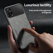 Load image into Gallery viewer, Magnetic Leather Case For Xiaomi Redmi Note 11 10 11E 9 Pro 11s 10s 12 Poco X4 GT Mi 10T 12T 11T 11 Lite 5G NE Cover Extra Thin Premium Mobile Phone Case Genuine Leather Shockproof Phone Cover