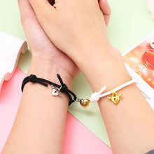 Load image into Gallery viewer, Magnetic Love Heart Attraction Couple Bracelets Distance Relationship Braid Rope Bracelet Magnet Matching Couples Mutual Attraction Couples Bracelets Matching Bracelets For Couples Magnetic Peach Heart Bracelet For Girlfriend