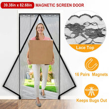 Load image into Gallery viewer, Magnetic Screen Door Hands-free Fly Mesh Door Curtain