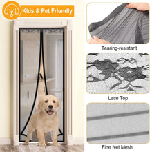 Load image into Gallery viewer, Magnetic Screen Door Hands-free Fly Mesh Door Curtain