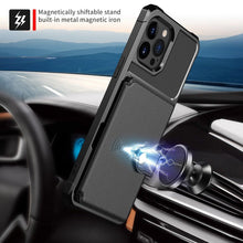 Load image into Gallery viewer, Magnetic Wallet Leather Case For iPhone 14 13 12 11 Pro Max XS Phone Cases Stand X Anti drop Cards Soft Cover Functional Case Compatible with iPhone