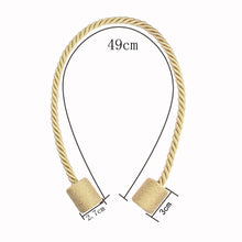 Load image into Gallery viewer, Magnets Curtains Clamps Curtain Holder Tieback Magnetic Clips Hanging Balls Tie Back Home Decoration Accessories Tie Backs Decorative Handmade Rope Holdback Strong Magnetic Holder For Small Thin Sheer Window Treatment 50CM