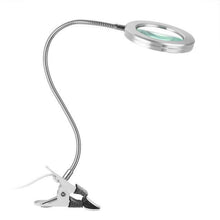 Load image into Gallery viewer, Magnifier Nail Beauty Light Tattoo Clip Light USB Table Lamp Flexible LED Desk Lamp Student Book Lights Study Lamp Reading Light Decorative Table Lamp Cute Study Lamps for Bedroom Décor