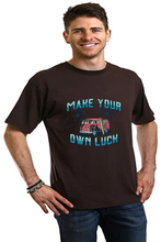 Load image into Gallery viewer, Make your own luck Men's Bamboo Viscose/Organic Cotton Short Sleeve Graphic T-Shirt