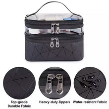 将图片加载到图库查看器,Makeup Bags Double layer Travel Cosmetic Cases