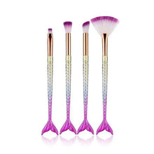 Load image into Gallery viewer, Makeup Brushes Kit Natural Tool Pencil Cosmetics Foundation Artist Mermaid Highlighter Face Set Of Bronzer Eyeshadow Lip