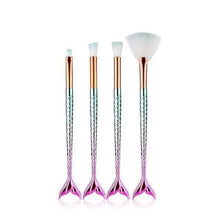 Load image into Gallery viewer, Makeup Brushes Kit Natural Tool Pencil Cosmetics Foundation Artist Mermaid Highlighter Face Set Of Bronzer Eyeshadow Lip