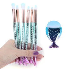Load image into Gallery viewer, Makeup Brushes Kit Natural Tool Pencil Cosmetics Foundation Artist Mermaid Highlighter Face Set Of Bronzer Eyeshadow Lip