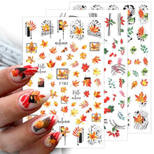 将图片加载到图库查看器,Maple Leaves 3D Nail Stickers Fall Leaf Flowers Line Sliders For Nails Self Adhesive Stickers Autumn Manicuring Decals Transfer Nail Decals Sticker For Pretty Girl Self-Adhesive Nail Decals Designer Nail Stickers for Acrylic