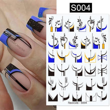 Load image into Gallery viewer, Marble Blooming 3D Nail Sticker Decals Flower Leaves Transfer Water Sliders Abstract Geometric Lines Nail Watermark Decals iridescent Decoration Nail Self-Adhesive Decals Nail Stickers Water Transfer Fresh Nail Decals for Nail Art Butterfly Palm