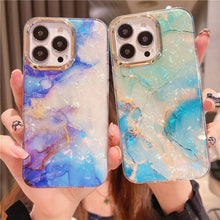 Load image into Gallery viewer, Marble Pattern Slim Shockproof Protective Soft Design for Girls Women Cute Case Cover For iPhone 13 Pro Max Glitter Marble Phone Case For iPhone 12 11 Pro Max XS Max XR Shockproof Cover