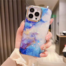 Load image into Gallery viewer, Marble Pattern Slim Shockproof Protective Soft Design for Girls Women Cute Case Cover For iPhone 13 Pro Max Glitter Marble Phone Case For iPhone 12 11 Pro Max XS Max XR Shockproof Cover