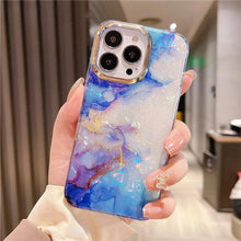 Load image into Gallery viewer, Marble Pattern Slim Shockproof Protective Soft Design for Girls Women Cute Case Cover For iPhone 13 Pro Max Glitter Marble Phone Case For iPhone 12 11 Pro Max XS Max XR Shockproof Cover
