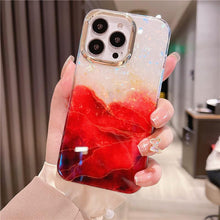 Load image into Gallery viewer, Marble Pattern Slim Shockproof Protective Soft Design for Girls Women Cute Case Cover For iPhone 13 Pro Max Glitter Marble Phone Case For iPhone 12 11 Pro Max XS Max XR Shockproof Cover