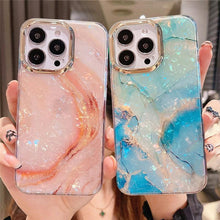 Load image into Gallery viewer, Marble Pattern Slim Shockproof Protective Soft Design for Girls Women Cute Case Cover For iPhone 13 Pro Max Glitter Marble Phone Case For iPhone 12 11 Pro Max XS Max XR Shockproof Cover