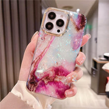 Load image into Gallery viewer, Marble Pattern Slim Shockproof Protective Soft Design for Girls Women Cute Case Cover For iPhone 13 Pro Max Glitter Marble Phone Case For iPhone 12 11 Pro Max XS Max XR Shockproof Cover