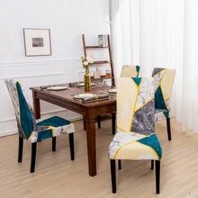 Load image into Gallery viewer, Marble Printed Stretch Chair Cover For Dining Room Office Banquet Chair Protector Elastic Material Armchair Cover Chair Cover Chair Slipcover Marble Background Texture Parson Chair