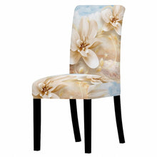 Load image into Gallery viewer, Marble Stretch Chair Cover For Dining Room Anti-Dirty Elastic Seat Cover Removable Slipcover For Banquet Wedding Party Glitter Crackle Chair Covers for Dining Room/Kitchen/Hotel/Ceremony, White Marble Soft Stretch Chair Protectors Removable Washable Slipc