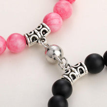Load image into Gallery viewer, Matching Couple Charm Beads Couple Bracelets Natural Rock Stone Magnet Attractive Symbol Wristlets Women Men Beaded Matching Connect Bracelets For Him And Her Couple Valentine’s Day Best Friend