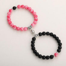 Load image into Gallery viewer, Matching Couple Charm Beads Couple Bracelets Natural Rock Stone Magnet Attractive Symbol Wristlets Women Men Beaded Matching Connect Bracelets For Him And Her Couple Valentine’s Day Best Friend
