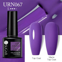 将图片加载到图库查看器,Matte Pink Blue Gel Nail Polish Semi Permanent LED Nail Art Design Elegant Warm Colors For Womens