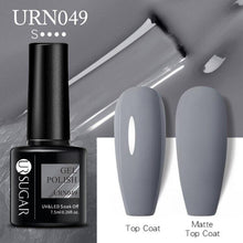 将图片加载到图库查看器,Matte Pink Blue Gel Nail Polish Semi Permanent LED Nail Art Design Elegant Warm Colors For Womens