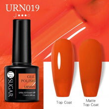 将图片加载到图库查看器,Matte Pink Blue Gel Nail Polish Semi Permanent LED Nail Art Design Elegant Warm Colors For Womens