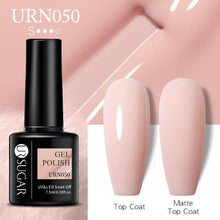 将图片加载到图库查看器,Matte Pink Blue Gel Nail Polish Semi Permanent LED Nail Art Design Elegant Warm Colors For Womens