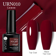 将图片加载到图库查看器,Matte Pink Blue Gel Nail Polish Semi Permanent LED Nail Art Design Elegant Warm Colors For Womens