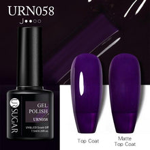 将图片加载到图库查看器,Matte Pink Blue Gel Nail Polish Semi Permanent LED Nail Art Design Elegant Warm Colors For Womens