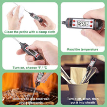Load image into Gallery viewer, Meat Digital Cooking Food Kitchen BBQ Thermometer Digital Candy Candle Thermometer Cooking Kitchen BBQ Grill Thermometer Probe Instant Read Thermometer for Liquids Pork Milk Water Milk Oil Liquid Oven Digital Temperature Sensor Meter Thermocouple