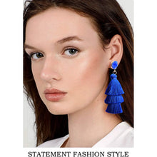 Load image into Gallery viewer, Me&Hz Colorful Layered Tassel Earrings