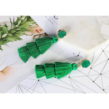 Load image into Gallery viewer, Me&Hz Colorful Layered Tassel Earrings